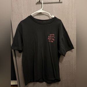Anti Social Social Club WildLife Black/Red Short Sleeve Shirt size L